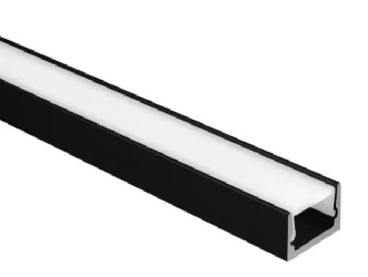 Perfil de Led Sobrepor 20x10 Barra de 2 metros Preto